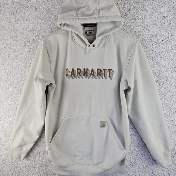 Carhartt Other - Carhartt Rain Defender Hoodie Pullover Kangaroo Pocket Mens Medium 3D Logo